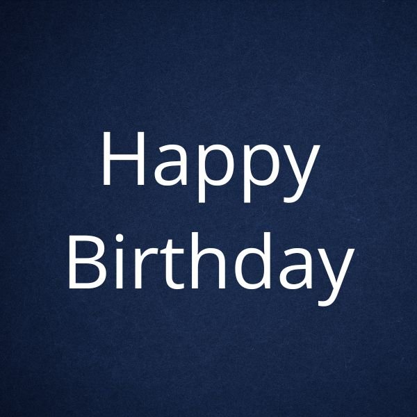 Happy Birthday